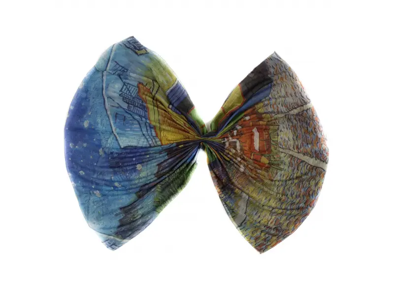 Дамски шал от памук - Ван Гог - Кафе тераса през нощта Дамски шал от памук - Ван Гог - Кафе тераса през нощта