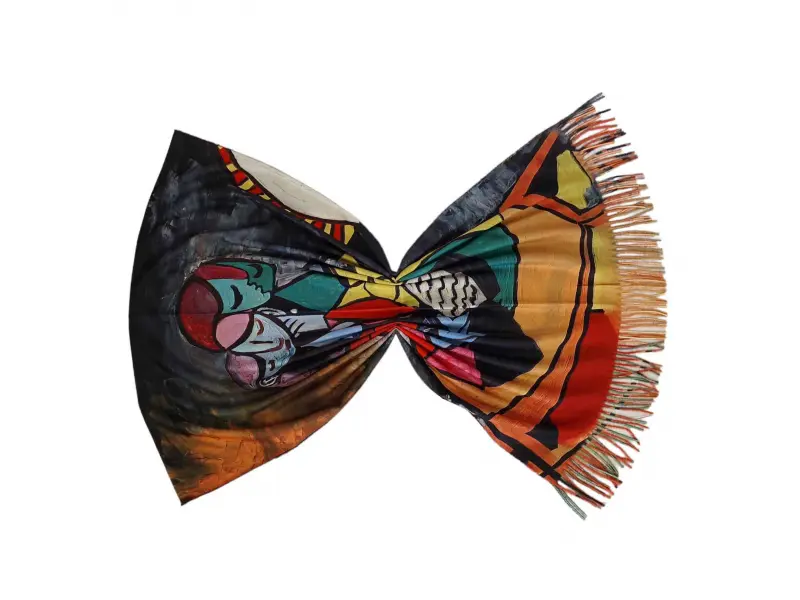 Двулицев дамски шал с картина на Пикасо Двулицев дамски шал с картина на Пикасо