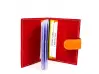 Червен визитник с закопчалка