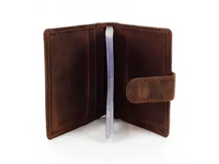 Кафяв кожен визитник