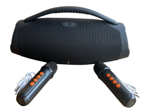 Голяма портативна мощна блутут колона Booms Box 3 RGB  с 2 микрофона