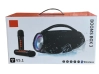Голяма портативна мощна блутут колона Booms Box 3 RGB с 2 микрофона - 3 Голяма портативна мощна блутут колона Booms Box 3 RGB с 2 микрофона Boomsbox - снимка 3