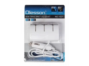 Разклонител на запалка Olesson 1521 с кабел 3 гнезда