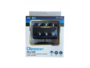 Разклонител за запалка Olesson 1523 с 3 гнезда + 2 USB