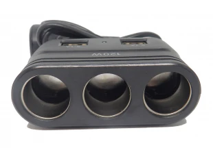 Разклонител за запалка Olesson 1680, 3 гнезда, 4 USB, вграден