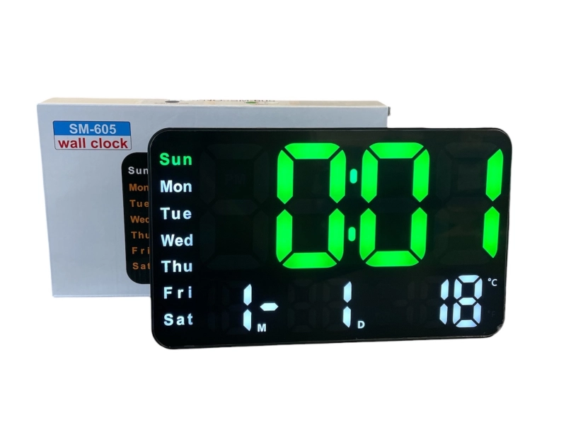 Настолен стенен цифров часовник SM-605 Настолен стенен цифров часовник SM-605 - 3304-605