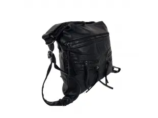 Черна дамска чанта - раница - Olea