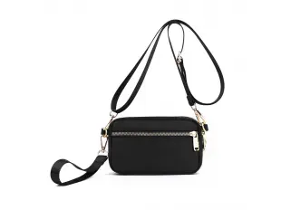 Черна чанта текстил - Elda