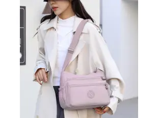 Розова дамска чанта от тестил - Vana