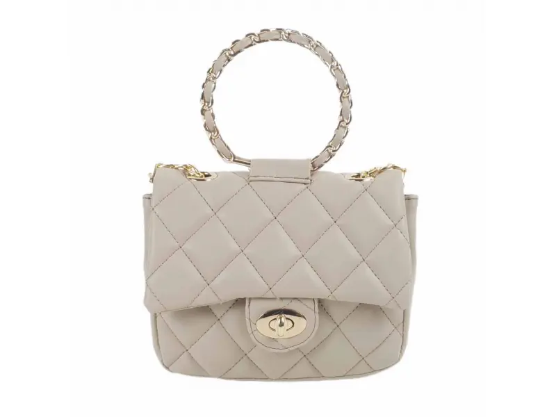 Тъмно бежовa дамска чанта - Mona Тъмно бежовa дамска чанта - Mona