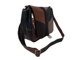 Многоцветна чанта от естествена кожа - Elia