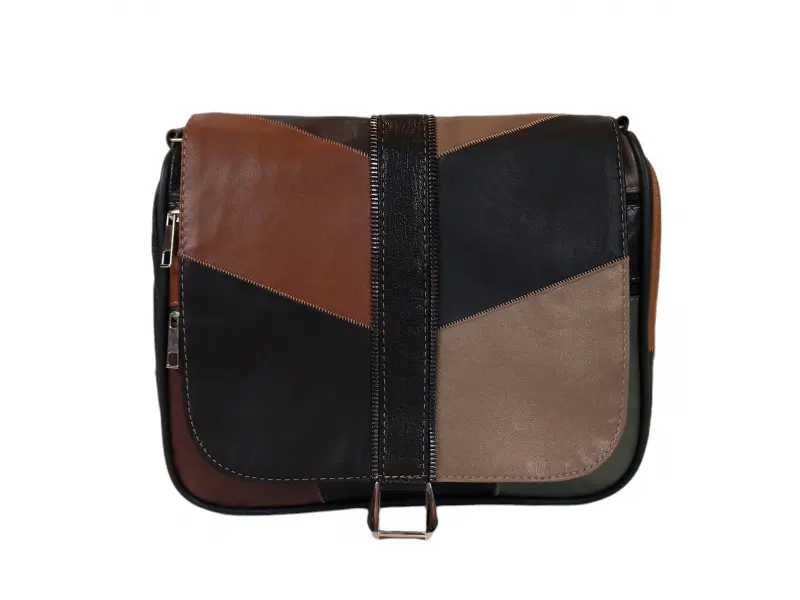 Многоцветна чанта от естествена кожа - Elia Многоцветна чанта от естествена кожа - Elia