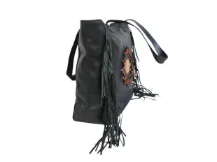 Черна чанта от естествена кожа - Emes