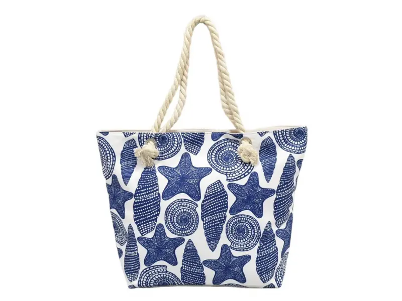 Компактна плажна чанта с морски мотиви Компактна плажна чанта с морски мотиви