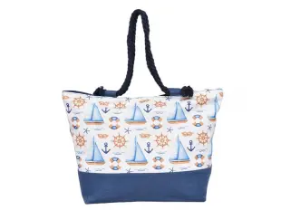 Лятна плажна чанта с корабчета Лятна плажна чанта с корабчета