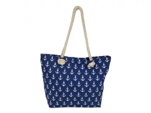 Синя плажна чанта с котви - Arila