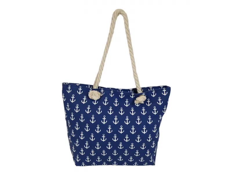 Синя плажна чанта с котви - Arila Синя плажна чанта с котви - Arila