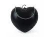 Блестяща черна чанта - сърце