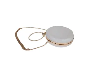 Бяла кръгла чанта - Merima