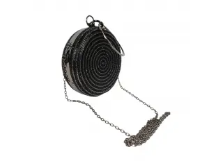 Черна кръгла чанта - Valein