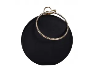 Елегантна черна кръгла чанта - Alesan