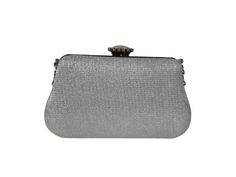 Сребърна официална чанта - Melini Сребърна официална чанта - Melini