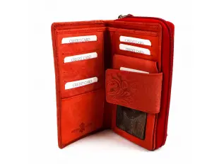 Червено дамско портмоне - Мона