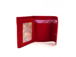 Червено средно портмоне