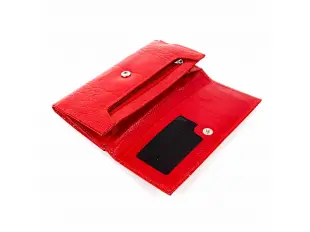 Качествено червено лакирано дамско портмоне - Arietti