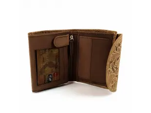 Кафяво малко портмоне - ръчна изработка