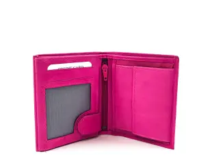 Розово удобно портмоне - кожа