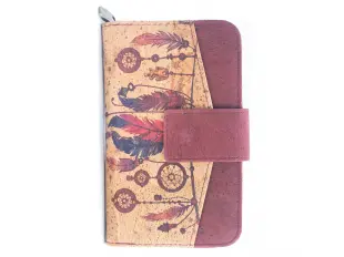 Червено корково портмоне - Ind