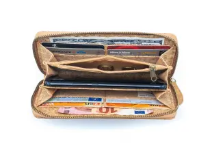 Дамско портмоне Фрида със синя роза