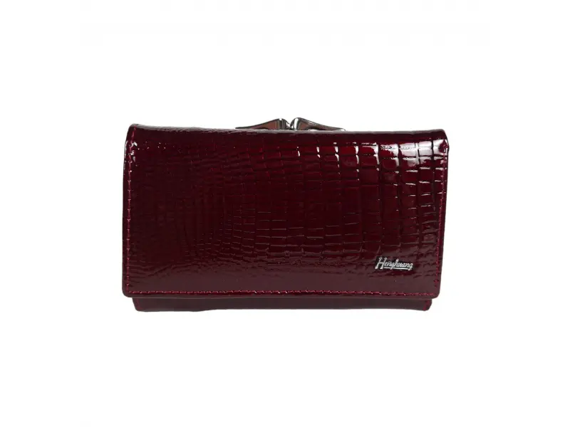 Бордово средно лачено портмоне Бордово средно лачено портмоне