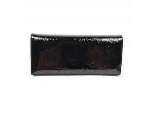 Черно портмоне лак - рози