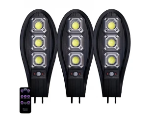 3бр. Соларна LED Лампа 345W IP65 Водоустойчива