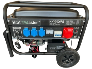 Трифазен четиритактов генрратор за ток KrafTMaster 6.8kW с дистанционно управление  - Агрегат
