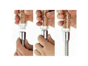 Светеща LED душ слушалка в различни цветове + минерали турмалин и германий