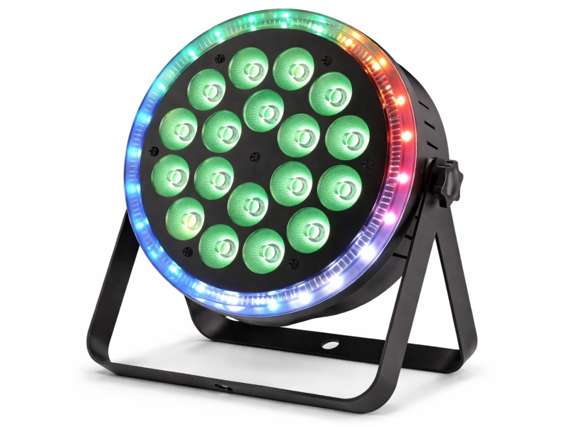 LED Цветен Диско прожектор с 18 диода / Дискотечна лампа LED Цветен Диско прожектор с 18 диода / Дискотечна лампа - CREE Lights 1514-18-big