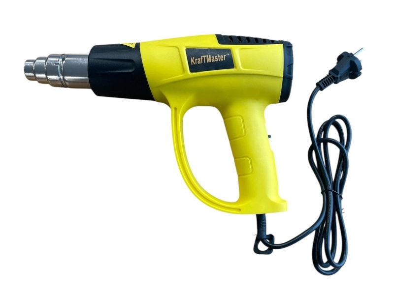 Пистолет за горещ въздух жълт 2000w Пистолет за горещ въздух жълт 2000w - KraftMaster 3293