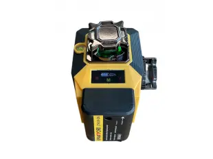 Строителен лазер KraftRoyal Жълт с 360° въртене, 16 зелени линии и LCD дисплей