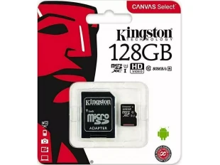 MicroSD Карта памет Kingston 128GB Class 10 + SD Адаптер