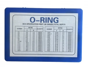 Комплект от 382 броя Гумени О-пръстени