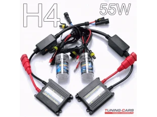 H4 55W 6000K БИ-КСЕНОН СИСТЕМА (ТЪНЪК БАЛАСТ)