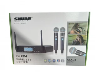 Комплект 2 броя безжични микрофони и UHF приемник с дисплей Shure GLXD4