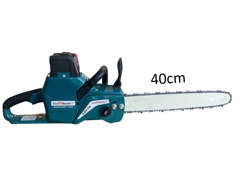 Акумулаторна Резачка 40см с маслен филтър, 2 батерии 72V 16Ah Акумулаторна Резачка 40см с маслен филтър, 2 батерии 72V 16Ah - KraftMaster 3309