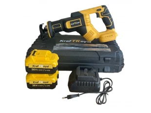 Акумулаторен саблен трион KraftRoyal 36v с 2 батерии 8ah. , зарядно и куфар