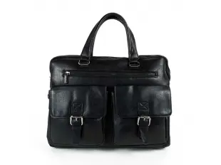 Голяма мъжка чанта от еко кожа в черен цвят Голяма мъжка чанта от еко кожа в черен цвят