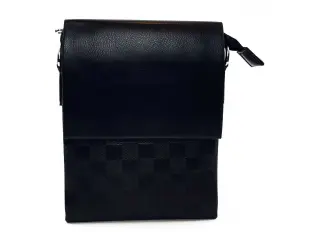 Мъжка чанта еко кожа квадрати - малка