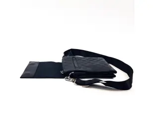 Мъжка чанта еко кожа квадрати - малка